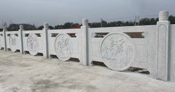 揭阳芝麻白河道栏杆 石材栏杆