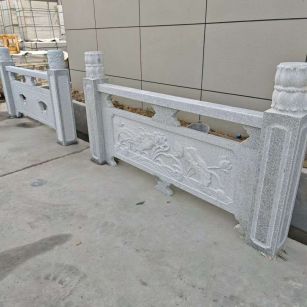 揭阳芝麻白河道栏杆 石材栏杆