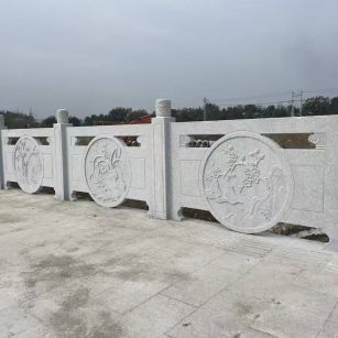 揭阳芝麻白河道栏杆 石材栏杆