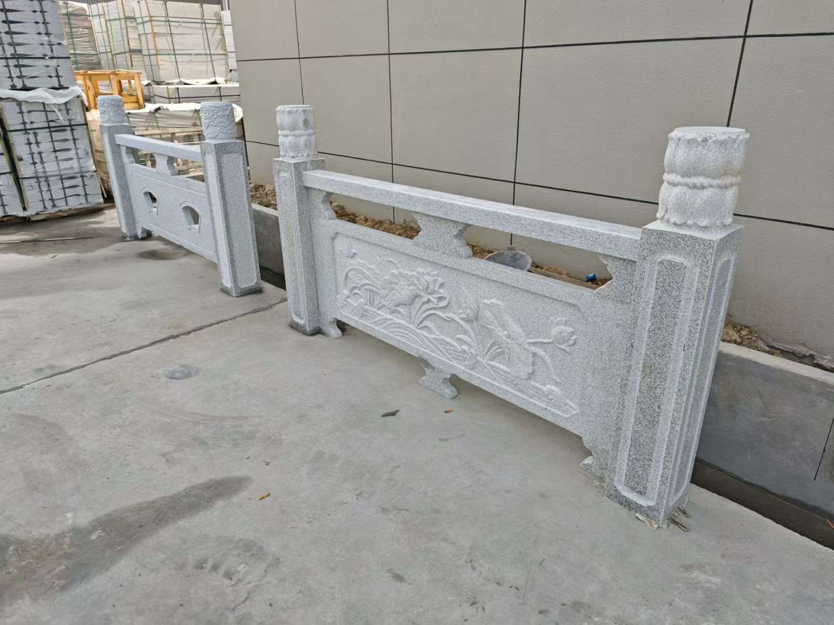 揭阳芝麻白河道栏杆 石材栏杆