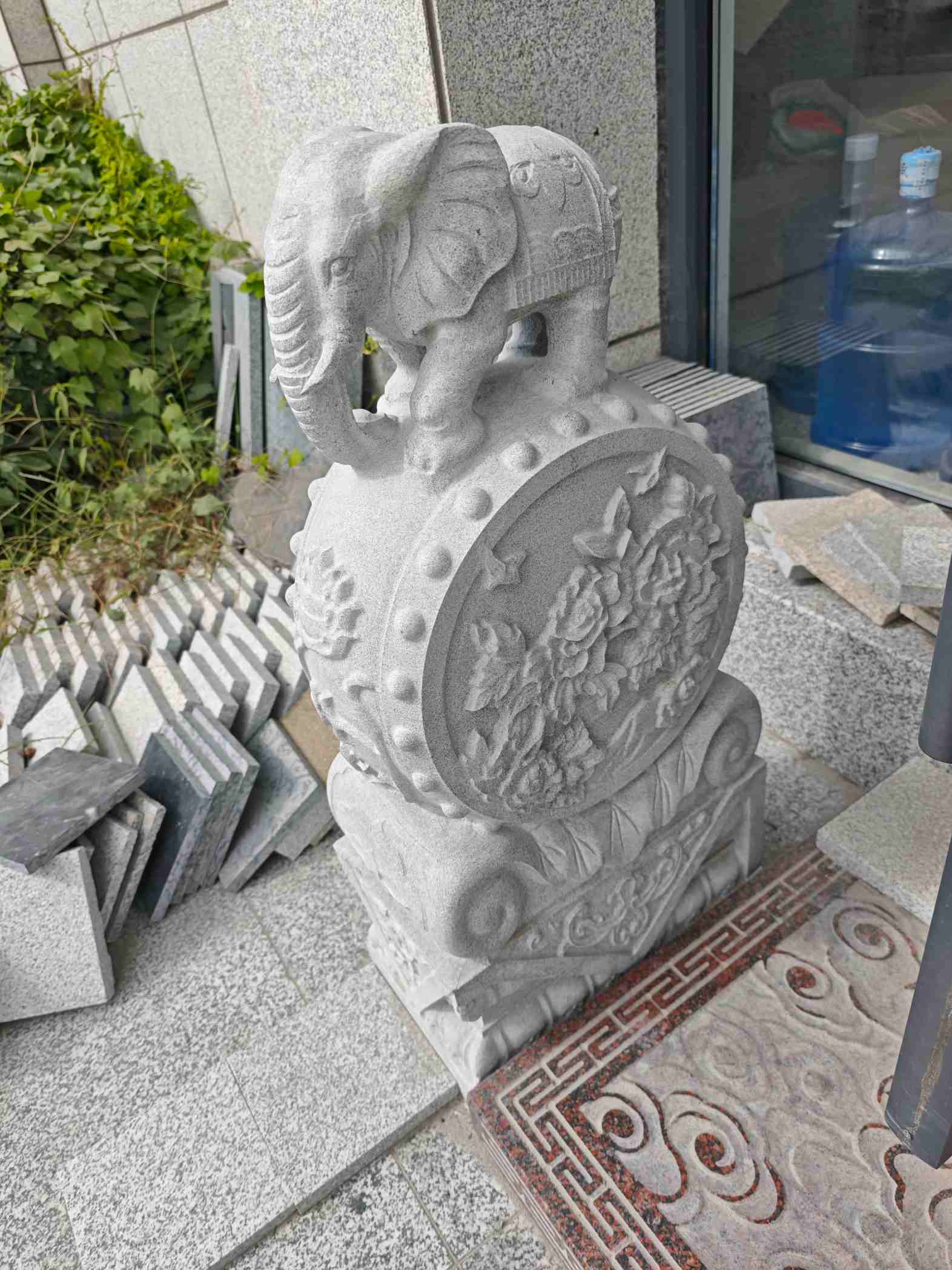 揭阳芝麻白抱鼓石 庭院抱鼓石