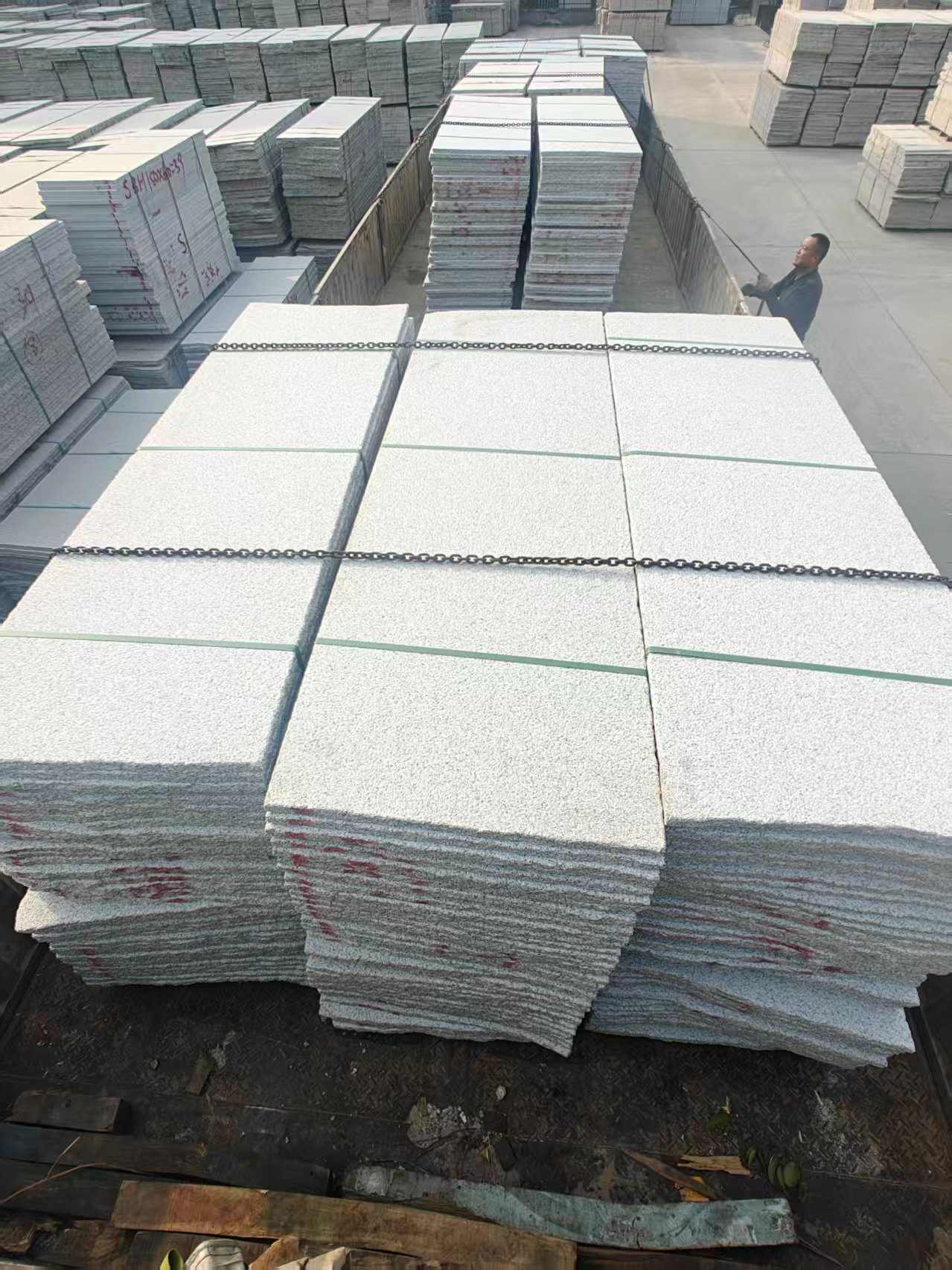 揭阳芝麻白毛板，石材毛板