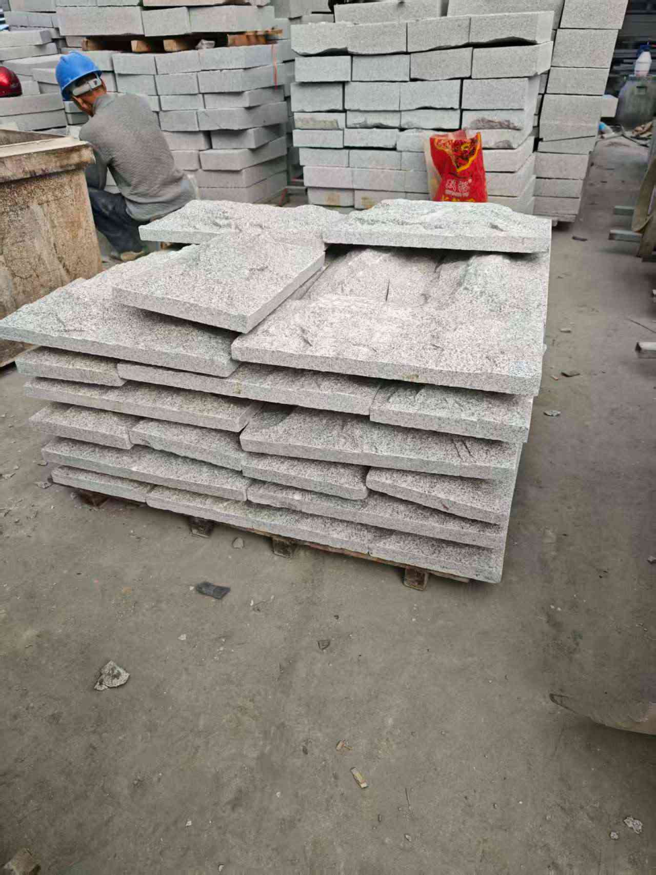 揭阳芝麻白蘑菇石，自然面