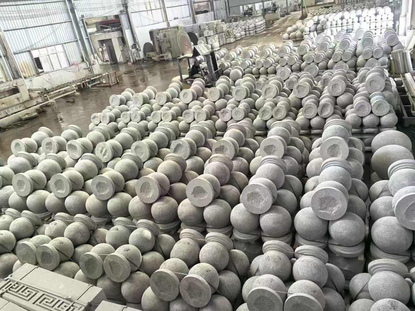 揭阳芝麻白圆球 石球 挡车球